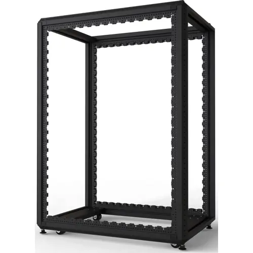 Sonderangebot Schrankgestell, 24 HE, mobil, (H x B x T) 1200 x 600 x 900 mm, Stahl, schwarzgrau, 20630-195