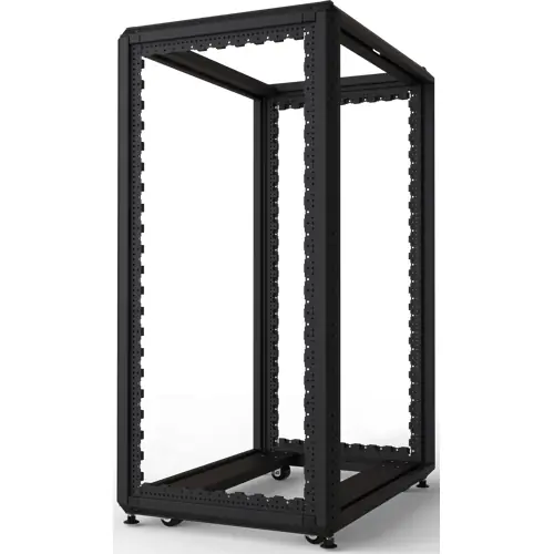 Direktkauf Schrankgestell, 24 HE, mobil, (H x B x T) 1200 x 800 x 600 mm, Stahl, schwarzgrau, 20630-199