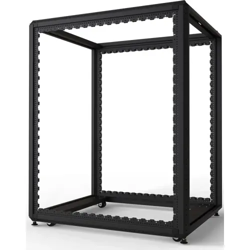 Angebot Schrankgestell, 24 HE, mobil, (H x B x T) 1200 x 800 x 1000 mm, Stahl, schwarzgrau, 20630-202