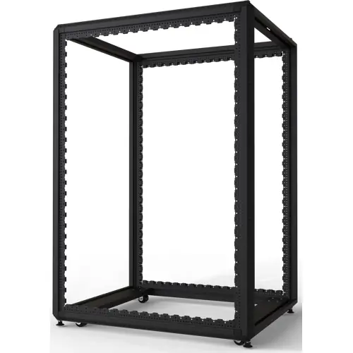 Sichere Zahlung Schrankgestell, 29 HE, mobil, (H x B x T) 1400 x 800 x 1000 mm, Stahl, schwarzgrau, 20630-210