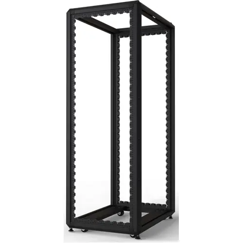 Aktuell Schrankgestell, 33 HE, mobil, (H x B x T) 1600 x 800 x 600 mm, Stahl, schwarzgrau, 20630-215