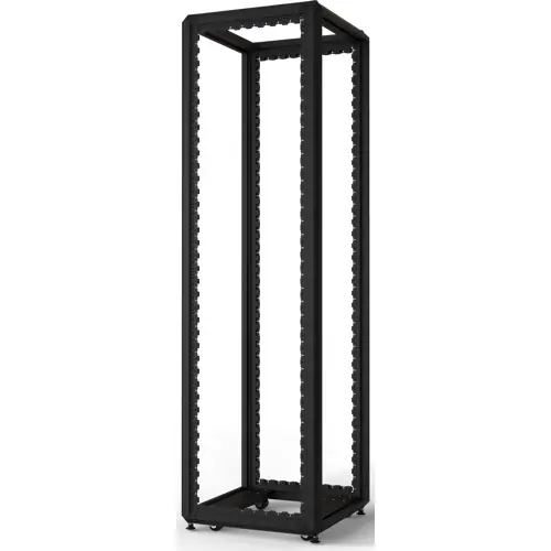 Aktuell Schrankgestell, 42 HE, mobil, (H x B x T) 2000 x 600 x 600 mm, Stahl, schwarzgrau, 20630-227