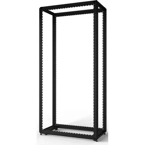 Sichere Zahlung Schrankgestell, 52 HE, mobil, (H x B x T) 2450 x 600 x 1200 mm, Stahl, schwarzgrau, 20630-253