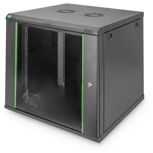 Wandgehäuse, (H x B x T) 611 x 600 x 600 mm, IP20, Stahlblech, schwarz, DN-19 12U-6/6-EC-SW Neue Ware