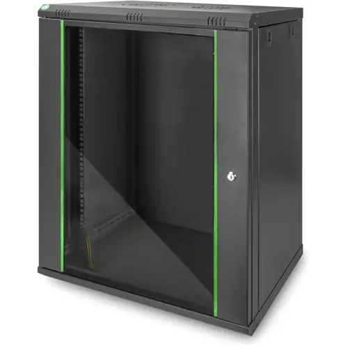 Wandgehäuse, 16 HE, (H x B x T) 789 x 600 x 450 mm, IP20, Stahlblech, schwarz, DN-19 16-U-EC-SW Billig