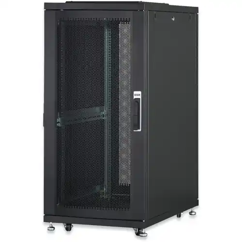 Günstig Serverschrank, 36 HE, perforierte Stahltüren, (H x B x T) 1785 x 600 x 1000 mm, IP20, Stahlblech, schwarz, DN-19 SRV-36U-B-1