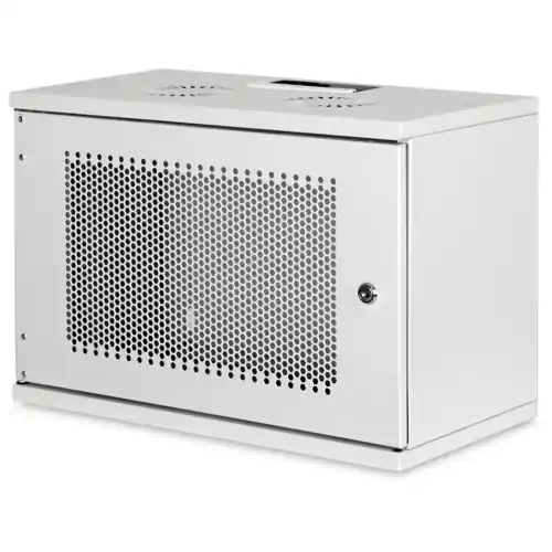 Begrenztes Angebot Wandgehäuse, 7 HE, perforierte Fronttür, (H x B x T) 370 x 540 x 400 mm, IP20, Stahlblech, grau, DN-19-07U-S-PD
