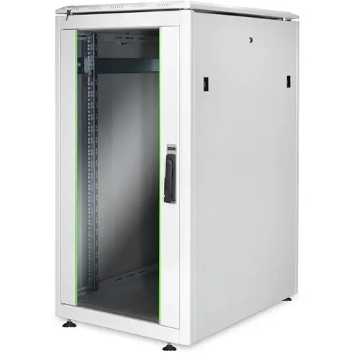 Bestseller Serverschrank, 22 HE, (H x B x T) 1164 x 600 x 600 mm, IP20, Stahlblech, lichtgrau, DN-19 22U-6/6-1