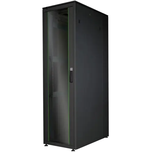Beliebt Serverschrank, 42 HE, (H x B x T) 2053 x 600 x 1000 mm, IP20, Stahlblech, schwarz, DN-19 42U-6/10-B-1