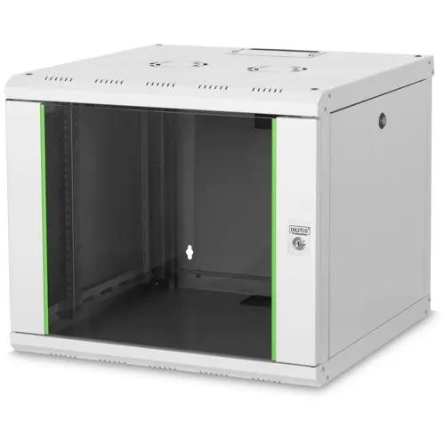 Wandschrank, 9 HE, (H x B x T) 509 x 600 x 600 mm, IP20, Stahlblech, lichtgrau, DN-19 09U-6/6 Saisonangebot