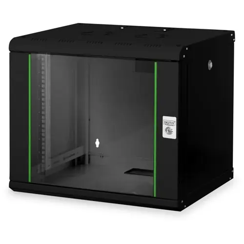 Ausverkauf Wandschrank, 9 HE, (H x B x T) 509 x 600 x 450 mm, IP20, Stahlblech, schwarz, DN-19 09-U-SW