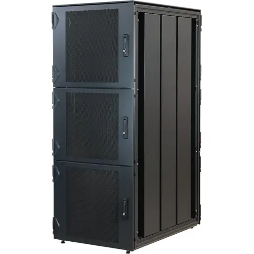 Daten-/Netzwerkschrank, 47 HE, 3 Fächer, (H x B x T) 2200 x 600 x 1200 mm, IP20, Stahl, schwarzgrau, 10130-221 Sale