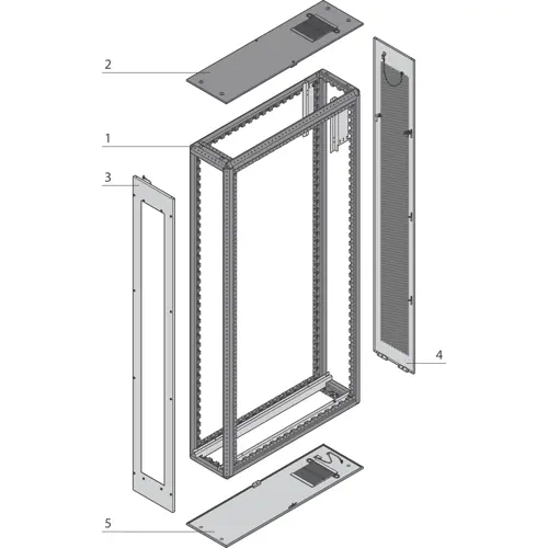 Solange Der Vorrat Reicht Gestell, 47 HE, (H x B x T) 2200 x 300 x 1200 mm, Stahl, schwarzgrau, 10130-229