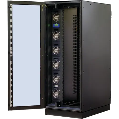 Versand Am Gleichen Tag Schrank, 42 HE, mit einer Tür, Kühler links montiert, oben/unten Zuführung, (H x B x T) 2100 x 800 x 1200 mm, Stahl, schwarzgrau, 10130-302