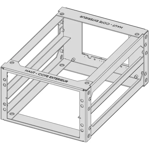 Top-Seller Bordregal, 3 HE, (H x B x T) 156.7 x 252.65 x 341.8 mm, Stahl, 10170-015