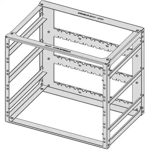 Bordregal, 9 HE, (H x B x T) 423.4 x 496.4 x 341.8 mm, Stahl, 10170-016 Neu Im Sortiment