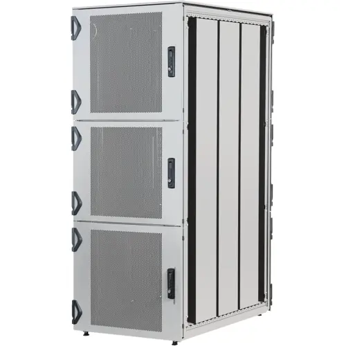 Daten-/Netzwerkschrank, 47 HE, 2 Fächer, (H x B x T) 2200 x 600 x 1000 mm, IP20, Stahl, lichtgrau/schwarzgrau, 11130-208 Solange Der Vorrat Reicht
