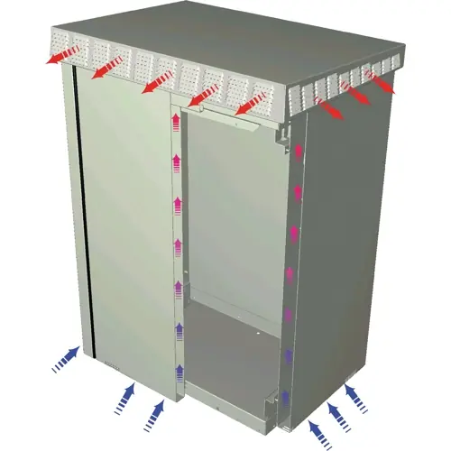 Versand Am Gleichen Tag Outdoor-Unibody-Schrank, 20 HE, mit einer Tür, Doppelwand, (H x B x T) 1100 x 700 x 500 mm, IP55, Aluminium, lichtgrau, 11249-005