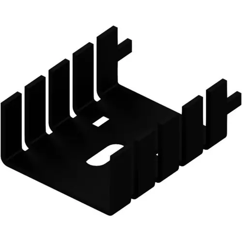Abverkauf Fingerkühlkörper, (L x B x H) 33.8 x 25.4 x 12.7 mm, 20 K/W, Schwarz eloxiert, 10034982