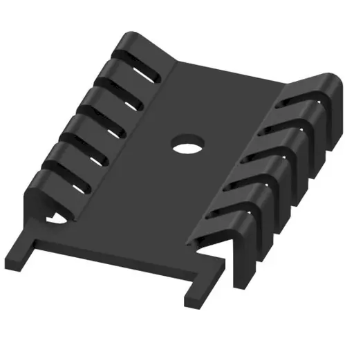 Abverkauf Fingerkühlkörper, (L x B x H) 35.6 x 22 x 6.7 mm, 21 K/W, Schwarz eloxiert, 10034970