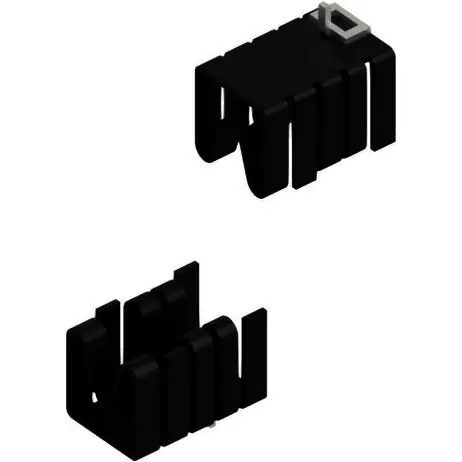 Aufsteckkühlkörper, (L x B x H) 19.05 x 14.5 x 16.75 mm, 21 K/W, Schwarz eloxiert, 10006496 Sonderangebot