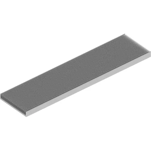 Aktuell Strangkühlkörper, (L x B x H) 1000 x 250 x 40 mm, 0.82 bis 0.35 K/W, Aluminium natur, 10021141