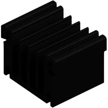 Angebot Strangkühlkörper, (L x B x H) 37.5 x 47.8 x 33 mm, 5.3 bis 2.2 K/W, Schwarz eloxiert, 10020796