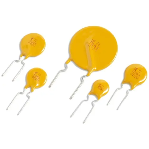 Wochenendangebot PTC-Sicherung, rückstellbar, radial, 72 V (DC), 40 A, 2.2 A (Trip), 1.1 A (Hold), 72R110XU