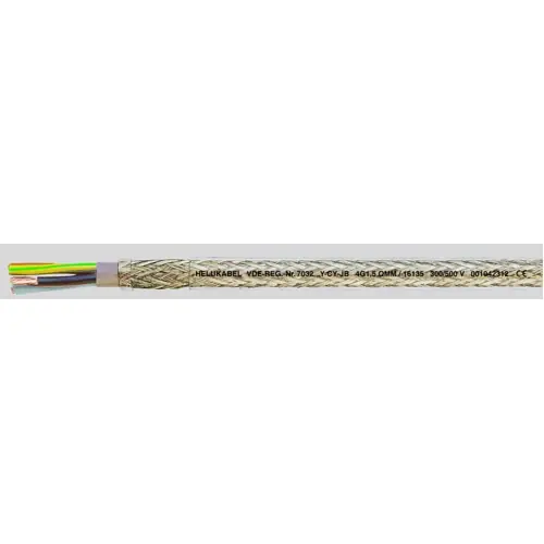 PVC Steuerleitung Y-CY-JB 5 G 2,5 mm², AWG 14, geschirmt, transparent, 16140 Nur Für Kurze Zeit
