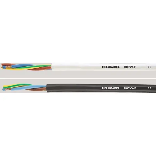 Wochenendangebot PVC Schlauchleitung H03VV-F 3 G 0,5 mm², ungeschirmt, schwarz, 29739