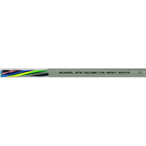 Zertifiziert PVC Steuerleitung JB-750 4 G 6,0 mm², AWG 10, ungeschirmt, grau, 11127