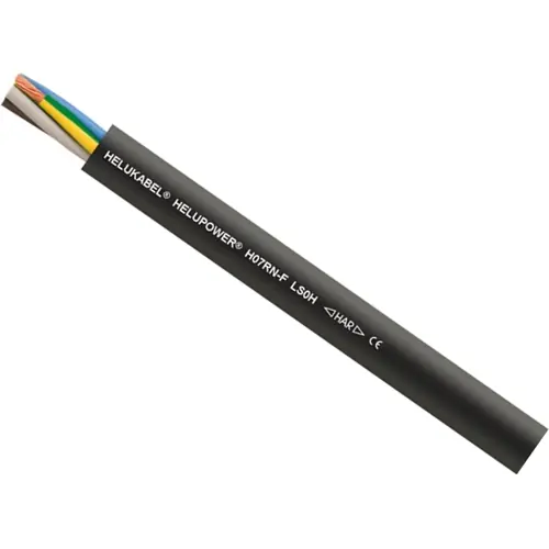 Abverkauf Gummi Anschlusskabel HELUPOWER H07RN-F LS0H 4 G 2,5 mm², AWG 14, ungeschirmt, schwarz, 30783