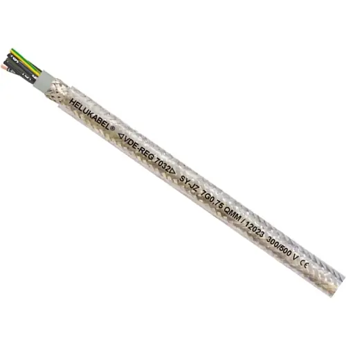 Top-Seller PVC Steuerleitung SY-JZ 2 x 1,0 mm², AWG 18, geschirmt, transparent, 12035