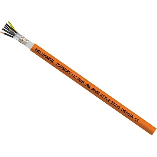 Versand Am Gleichen Tag PUR Servoleitung TOPSERV 113 PUR 6 x 4G2,5 mm² + (2 x 0,5 mm²), AWG 14, geschirmt, orange, 707230