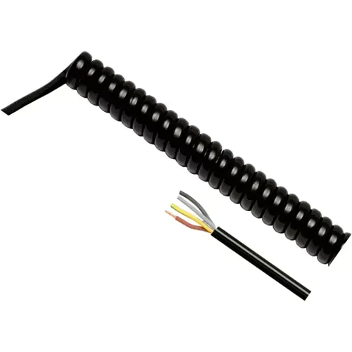 Wochenendangebot PUR Spiralkabel 4 G 0,75 mm², AWG 18, ungeschirmt, schwarz, 86335