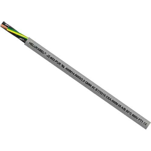 Wochenendangebot PUR Steuerleitung JZ-602-PUR 3 G 0,5 mm², AWG 20, ungeschirmt, grau, 12472