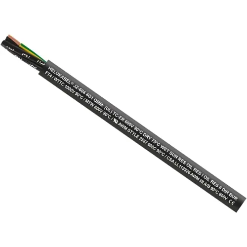 Versand Am Gleichen Tag PVC Steuerleitung JZ-604 TC TRAY CABLE 4 G 2,5 mm², AWG 14, ungeschirmt, schwarz, 69691