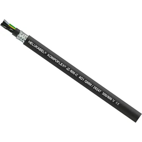 Abverkauf Thermoplast Steuerleitung KOMPOFLEX JZ-500-C 4 G 0,75 mm², AWG 19, geschirmt, schwarz, 26233