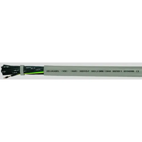 Abverkauf PVC Steuerleitung H05VV5-F (NYSLYÖ-JZ) 12 G 0,5 mm², AWG 20, ungeschirmt, grau, 13007