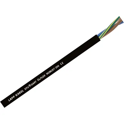Zertifiziert TPE Anschlusskabel ÖLFLEX ROBUST 200 4 G 2,5 mm², AWG 14, ungeschirmt, schwarz, 0021812