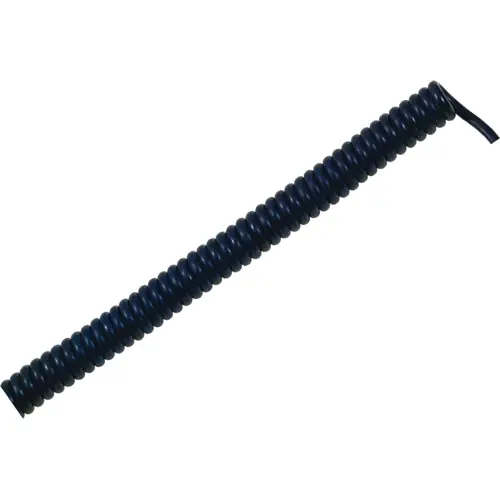 Zertifiziert PUR Spiralkabel UNITRONIC SPIRAL 6 x 0,14 mm², AWG 26, geschirmt, schwarz, 73220221