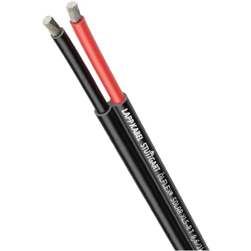 Aktuell XLPE Solarleitung ÖLFLEX SOLAR XLS-R T 2 x 6,0 mm², ungeschirmt, schwarz, 0023986