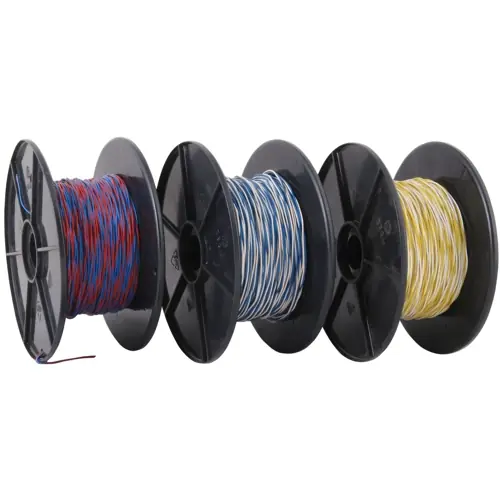 PVC-Schaltdraht, 2 x 0,5 mm, weiß/rosa, Außen-Ø 0,9 mm, 46097.100, Packung mit 100 Meter Nur Heute