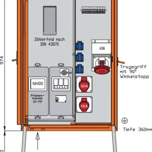 Zertifiziert Walther Werke Anschlussverteilerschrank WAV0160BR1