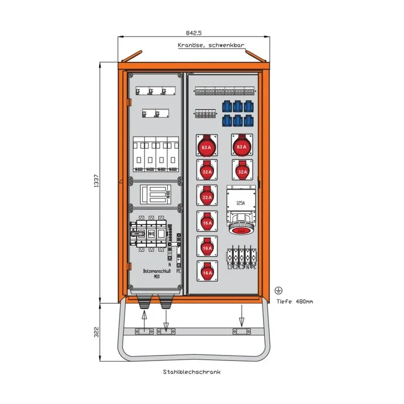 Walther Werke Verteilerschrank WV0573R1 Markenprodukt