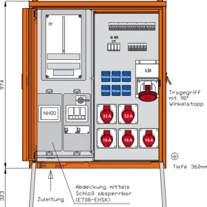 Markenware Walther Werke Anschlussverteilerschrank WAV0179-OE2