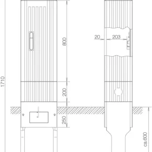 ABN Leersäule mit M-Platte SL172P Sichere Zahlung